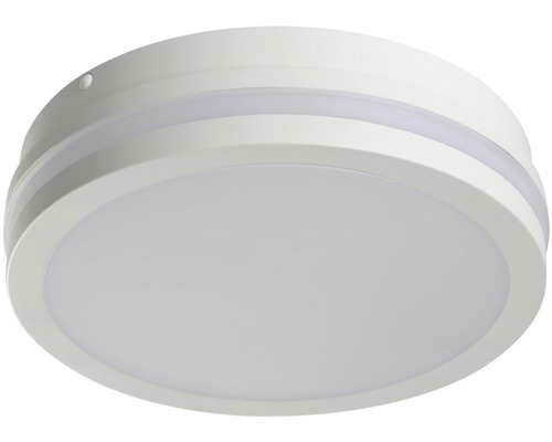 Plafonnier LED extérieur Piave blanc 12 W 1000 lm d 30 cm IP54 avec  détecteur de mouvement - HORNBACH