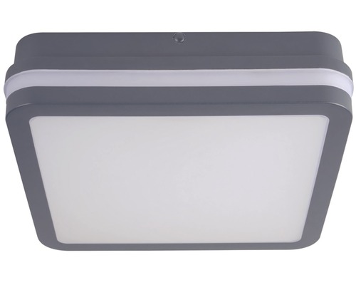 LED Deckenleuchte Beno 18W 1400lm grau 22 x 22 cm IP54 mit Bewegungssensor Quadratische LED Deckenleuchte in Grau
