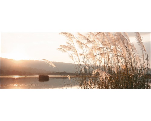 Tableau en verre Sunset on the Lake 50x125 cm