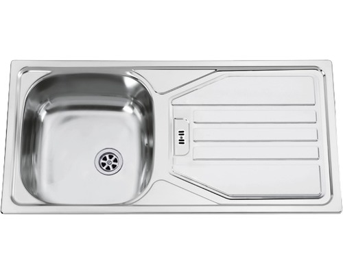 Évier en acier inoxydable avec égouttoir