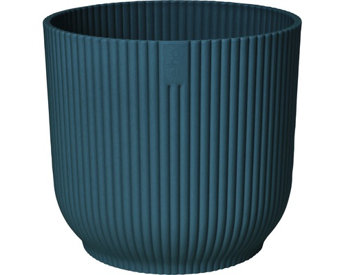 Cache-pot Elho Vibes fold plastique Ø 14,1 cm h 12,9 cm bleu profond Pot de fleurs côtelé