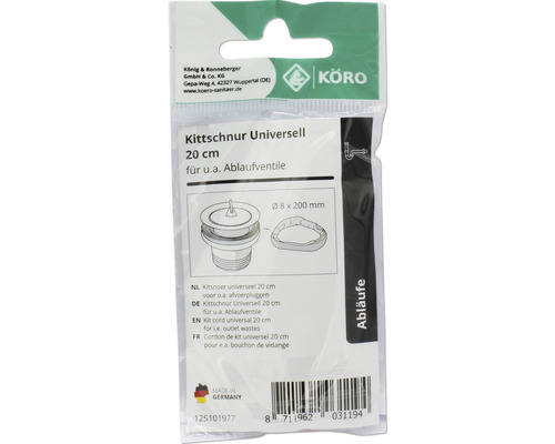 KÖRO Cordon d''étanchéité universel 20 cm pour soupapes d''évacuation