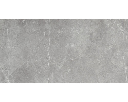 Carrelage pour mur et sol en grès cérame fin Discreet gris poli et rectifié 60x120 cm