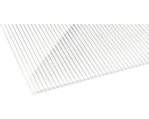 Panneau alvéolé/Entretoise Gutta en polycarbonate 20-16 ZEBRAPLATTE blanc 2000 x 980 x 16 mm