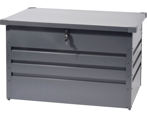 Coffre de jardin dobar Valor avec pistons à gaz 300l 100 x 61 x 62 cm anthracite Coffre de rangement en métal avec serrure