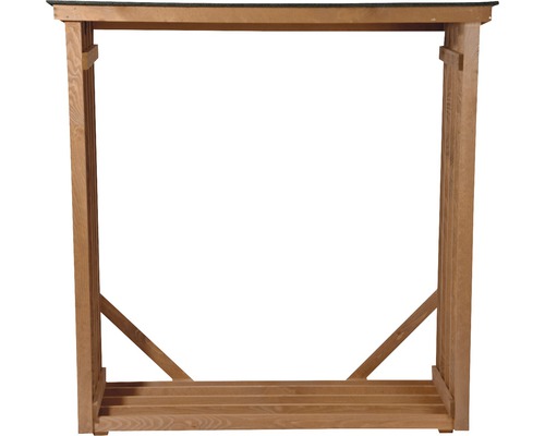 Étagère à bois de chauffage en bois avec toit