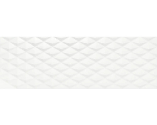 Weisse Wandfliese mit dreidimensionalem Pyramidenmuster