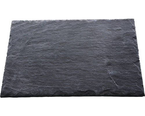 Dalle d'ardoise naturelle PRECIT anthracite 60 x 30 x 0,7 cm carrée