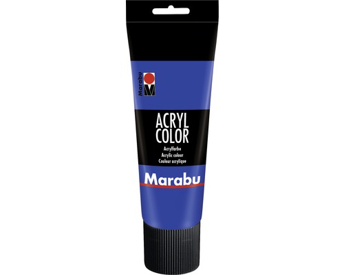 Peinture acrylique Marabu Artist Acryl Color bleu outremer foncé 055 225 ml Tube de peinture acrylique de la marque Marabu