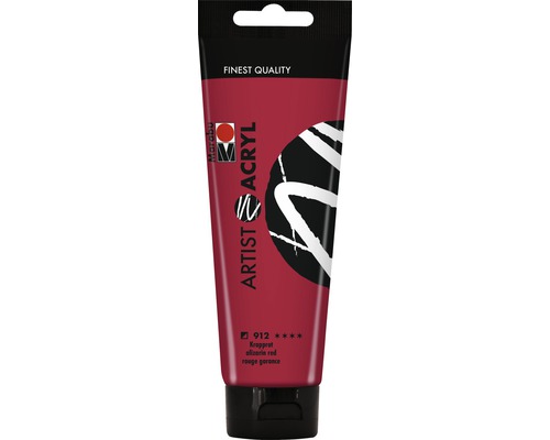 Marabu Acrylfarbe Artist Acryl krapprot 912 120 ml Tube Künstler Acrylfarbe, Farbe Krapprot