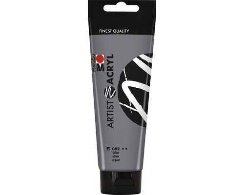 Marabu Acrylfarbe Artist Acryl silber 082 120 ml Tube Künstler Acrylfarbe in Silber