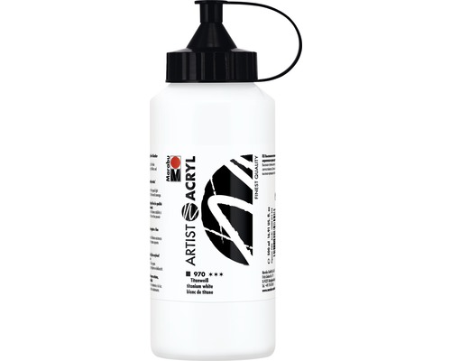 Marabu Acrylfarbe Artist Acryl titanweiss 970 500 ml Marabu Artist Acrylfarbe, Titanweiss, 500 ml