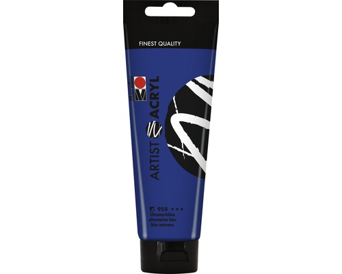 Marabu Acrylfarbe Artist Acryl ultramarinblau 958 120 ml Tube Künstler Acrylfarbe Ultramarinblau