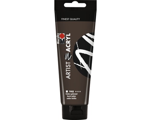 Peinture acrylique Marabu Artist Acryl terre d'ombre brûlée 948 120 ml Peinture acrylique Marabu Artist Acryl terre d'ombre brûlée 948 120 ml