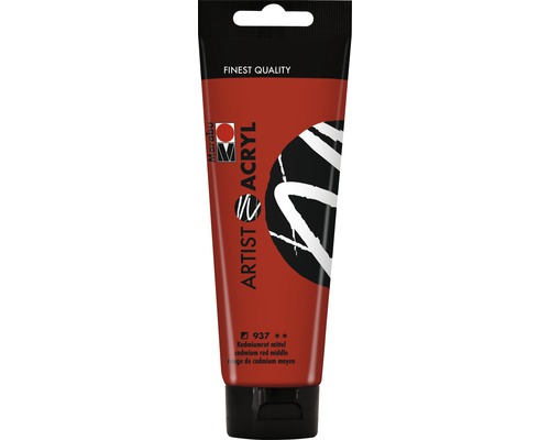 Marabu Artist Acryl, rouge cadmium moyen 937, 120ml