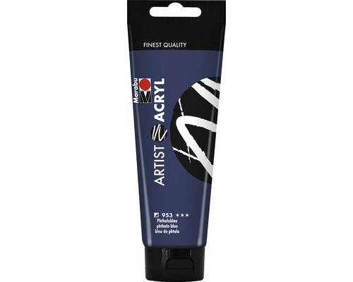 Peinture acrylique Marabu Artist Acryl bleu phtalo 953 120 mlml Tube de peinture acrylique pour artistes phtalobleu