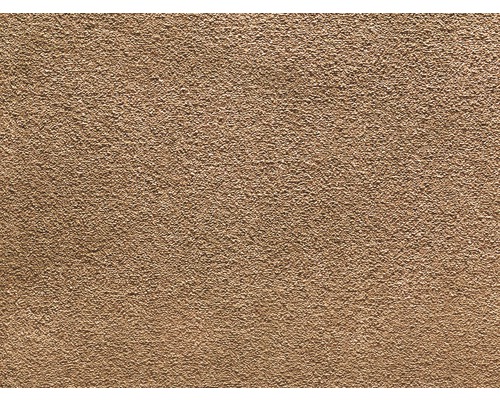 Spannteppich Shaggy Venezia karamell FB43 400 cm breit (Meterware) Nahaufnahme einer Wand mit Putzstruktur