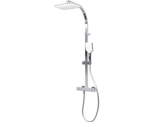 Colonne de douche SCHULTE Square DuschMaster Rain II D96354 02 White Style avec thermostat