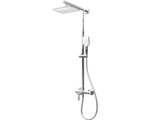 Colonne de douche Schulte Classic DuschMaster Rain D96214 02 carré White Style avec mitigeur monocommande