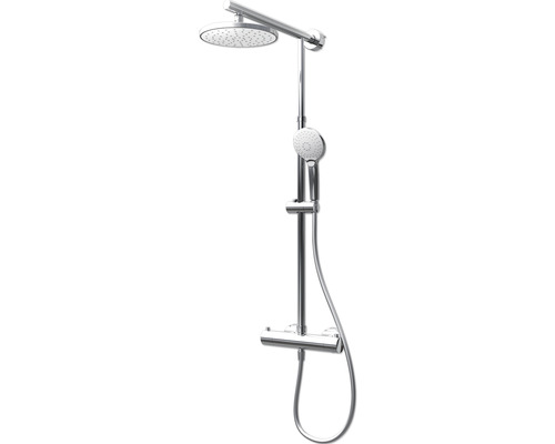 Colonne de douche SCHULTE Classic DuschMaster Rain D96404 02 rond White Style avec thermostat