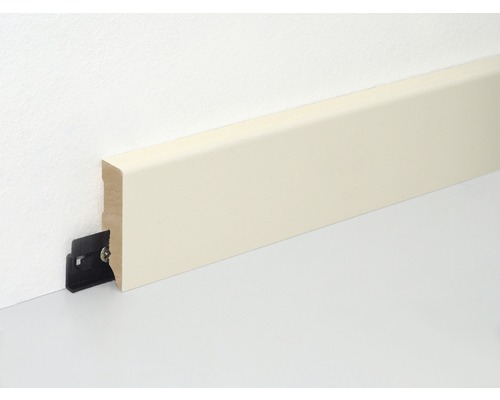 Plinthe en bois avec clip de fixation