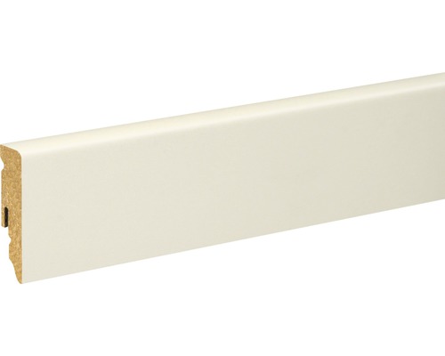 Plinthe blanc perle plaxée FU062L 15x58x2400 mm