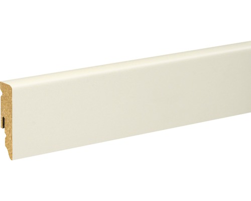Plinthe blanc perle plaxée FU062L 15x58x2400 mm Plinthe en bois