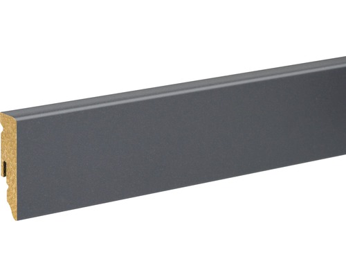Plinthe gris anthracite plaxée FU062L 15x58x2400 mm Plinthe en bois
