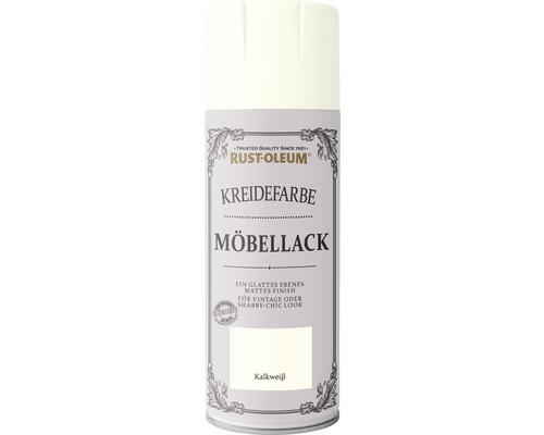 Rust-Oleum® Sprühkreide Möbellack kalkweiss 400 ml Rust Oleum Möbel Kreidefarbe in Weiss