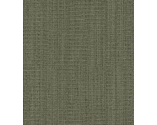 Papier peint intissé 407945 Kimono uni olive Tissu textile en gros plan