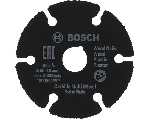 Bosch Molette de tronçonnage Carbure Multi-Molette Ø50x10 mm