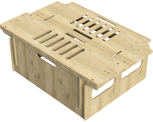 Système de lit arrière Buildify Campingbox Erwin notamment pour VW 1800x1500x535 mm (Lxlxh) (sans matériel de montage et de fixation)