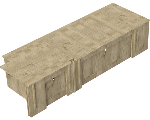 Système de lit Buildify Campingbox Christoph asymétrique en longueur notamment pour Ducato/Crafter/Sprinter 1900x1180x435 mm (Lxlxh) (sans matériel de montage et de fixation)