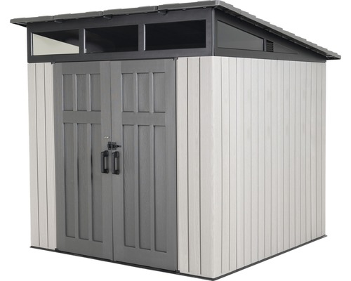 Abri de jardin avec double porte pour ranger les outils de jardin