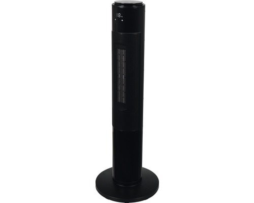 Schwarzer Turm Heizlüfter mit digitaler Anzeige