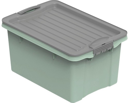 Boîte à empiler Compact Eco DIN A5 4,5l vert Boîte de rangement en plastique avec couvercle