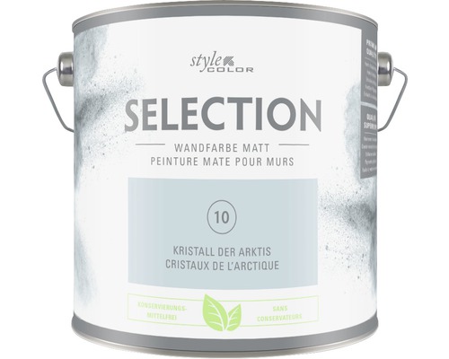 Peinture murale Premium StyleColor SELECTION sans conservateur Cristaux de l'Arctique 2,5 l