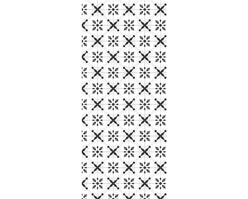 Motif de carreaux avec des éléments floraux et géométriques