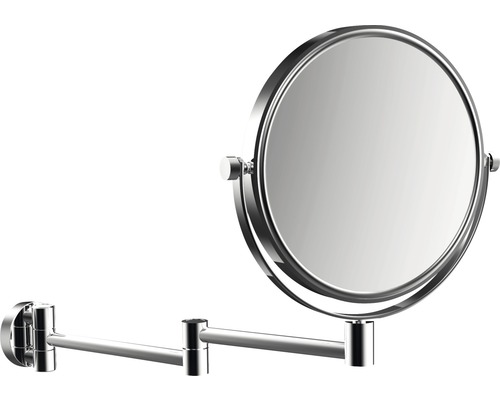 Miroir de maquillage Emco pure 3 fois Ø 200 mm 2 bras chrome