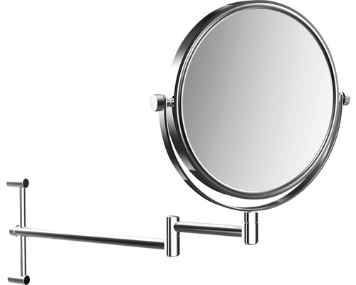 Miroir de maquillage Emco pure 3/1 fois Ø 200 mm 2 bras chrome