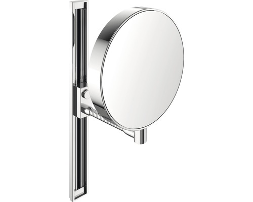 Miroir de maquillage Emco prime 3/7 fois Ø 202 mm rail coulissant/bras flexible chrome
