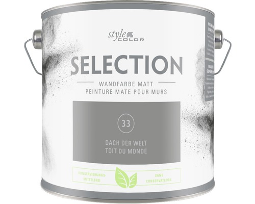 Peinture murale Premium StyleColor SELECTION sans conservateur Toit du monde 2,5 l