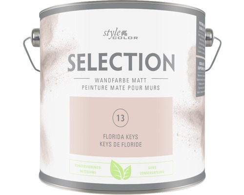 Peinture murale Premium StyleColor SELECTION sans conservateur Keys de Floride 2,5 l