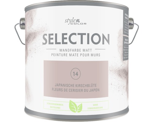 Peinture murale Premium Style Color SELECTION sans conservateur Fleurs de cerisier du Japon 2.5 L