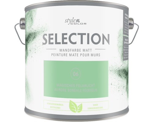 Peinture murale Premium StyleColor SELECTION sans conservateur Aurore boréale féerique 2,5 l