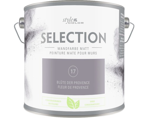 Peinture murale Premium StyleColor SELECTION sans conservateur Fleur de Provence 2,5 l