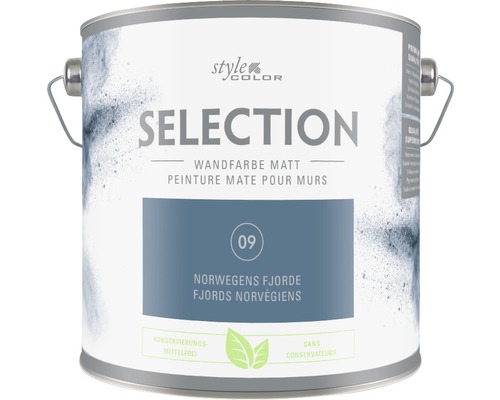 Peinture murale Premium StyleColor SELECTION sans conservateur Fjords norvégiens 2,5 l