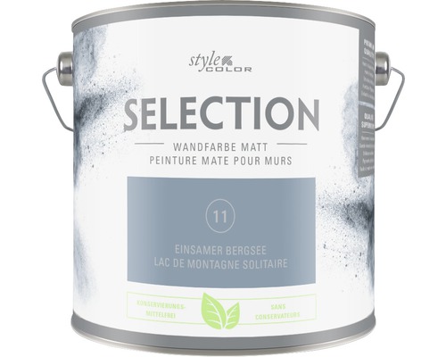 Peinture murale Premium StyleColor SELECTION sans conservateur Lac de montagne solitaire 2,5 l-0