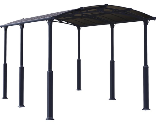Pergola de terrasse autoportante avec cadre en acier et toit