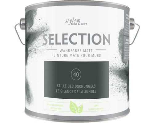 Peinture murale Premium StyleColor SELECTION sans conservateur Silence de la jungle 2,5 l